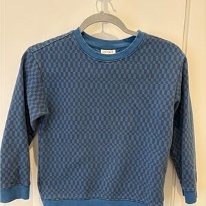 Cat & Jack Blue Checkered Sweatshirt